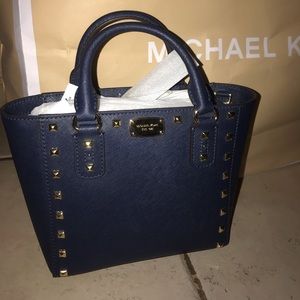 Michael Kors blue mini purse/satchel